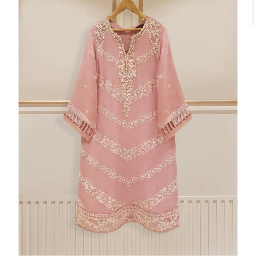 Original Aghanoor PURE COTTON NET HAND EMBROIDERED SHIRT AND PANTS